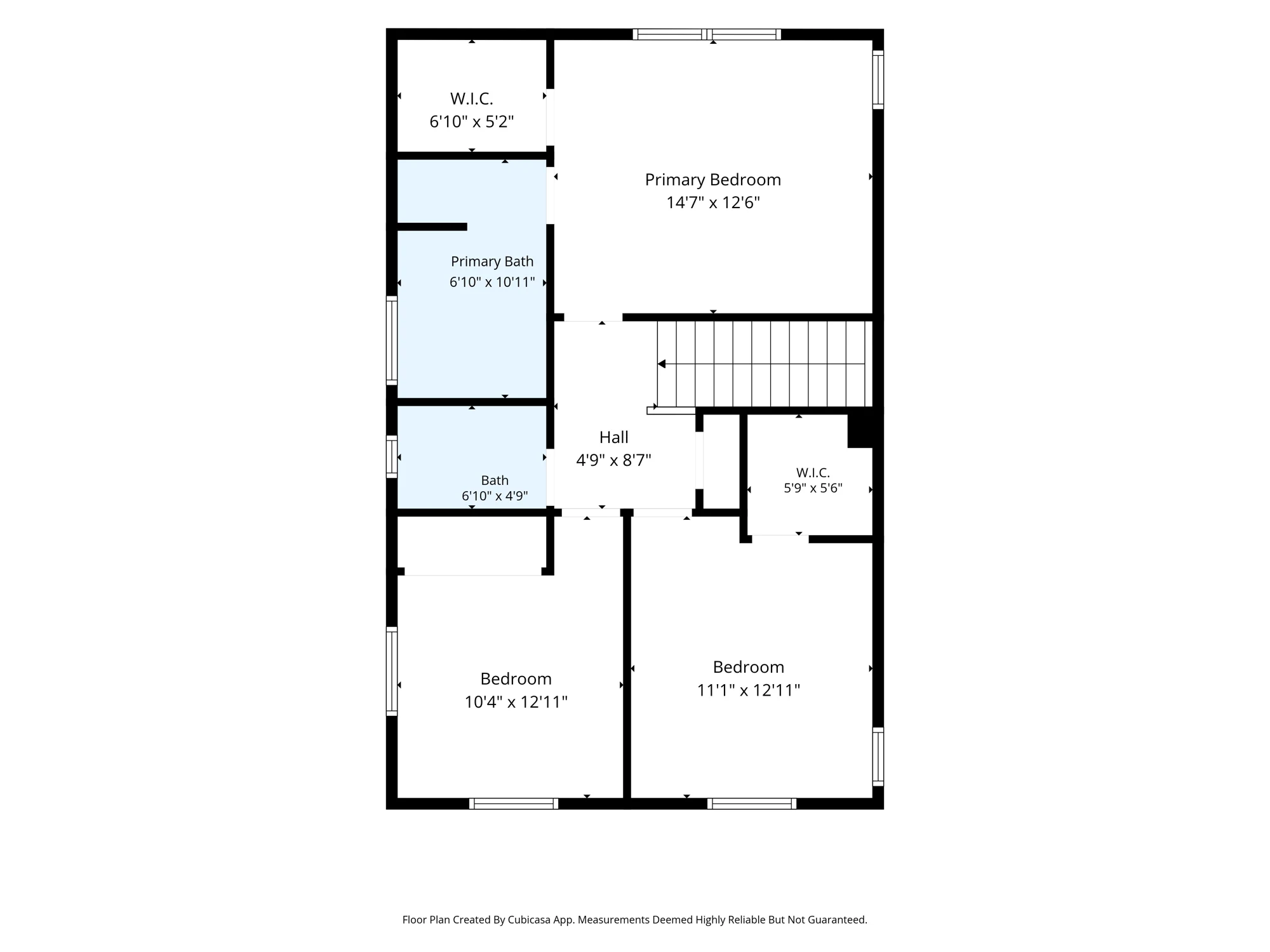 Second level floor plan